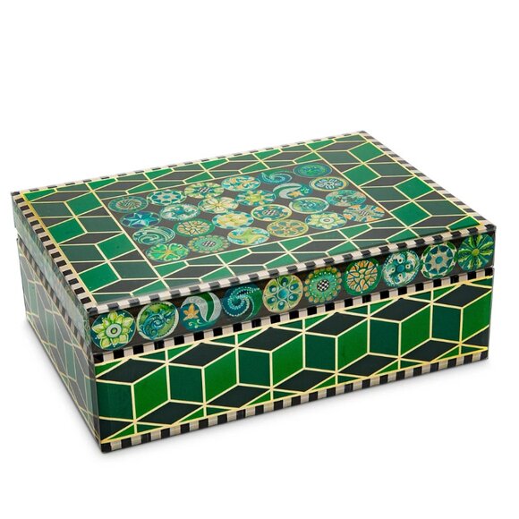 MacKenzie-Childs Jewelry - Mackenzie-Childs Large Vintage Buttons Jewelry Box